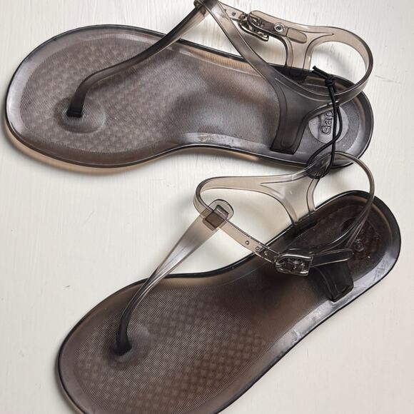 Old Navy Ankle Strap Transparent Brown Jelly Sandals Sz 7 NWOT - Picture 4 of 7